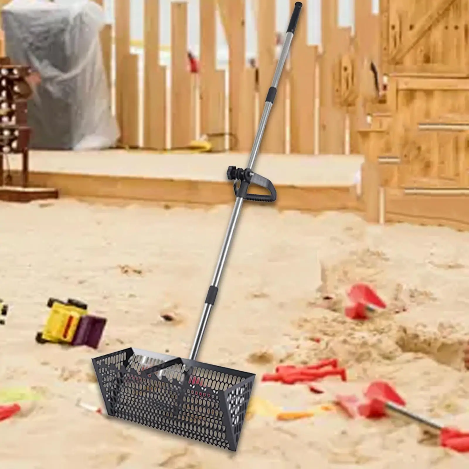 Extendable Cat Litter Scoop Sand Rake Lightweight Sifting Telescopic Handle Beach Sifter Extendable Cat Litter Scoop Sand Rake Lightweight Sifting Telescopic Handle Beach Sifter