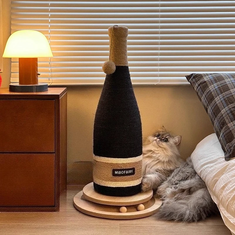 Botella de vino, postes rascadores de Sisal para gatos, sofá esquinero, postes rascadores resistentes al desgaste, juguetes de cuerda para gatos, rascadores, suministros para mascotas