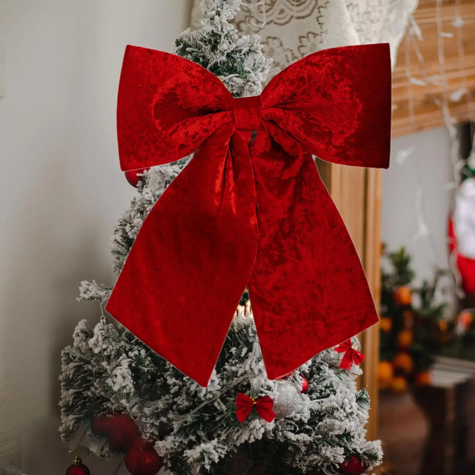 Xmas Velvet Ribbon Bow, Christmas Tree Garland for Festival Wedding Decorative Xmas Velvet Ribbon Bow, Christmas Tree Garland for Festival Wedding Decorative