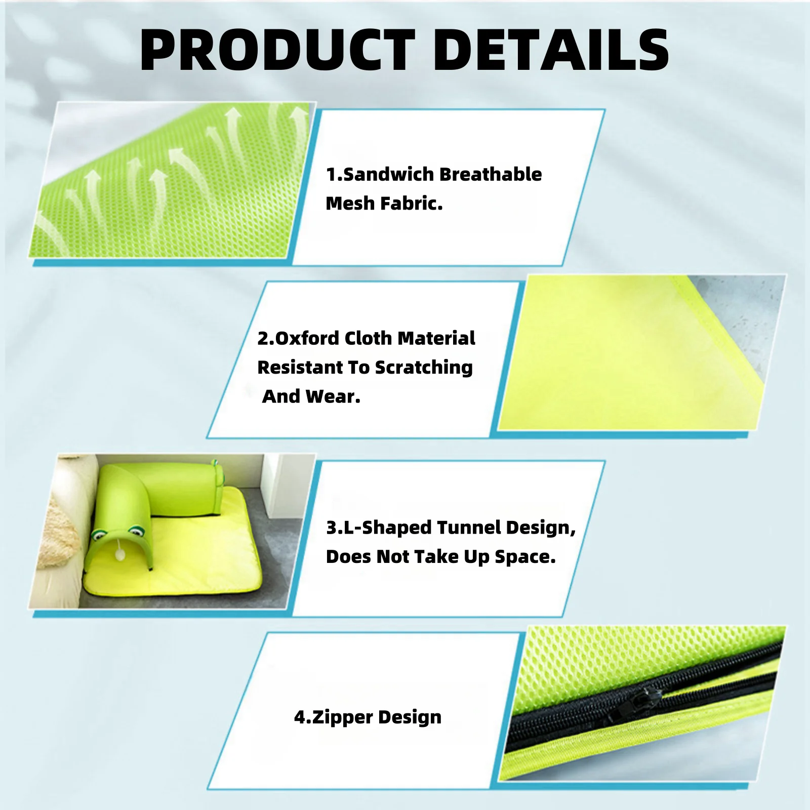 Cama desmontable para gatos y mascotas pequeñas, túneles para gatos de interior, mantas y juguetes de túnel, adecuado para todas las estaciones, 2 en 1 - imagen 3