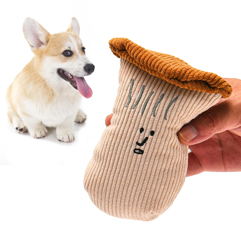 Juguete de peluche para masticar con ruido para perros, cebolla duradera, seta, ajo, serie vegetal, juguete para perros, juguete de peluche con chirrido para mascotas, rompecabezas para perros - imagen 2