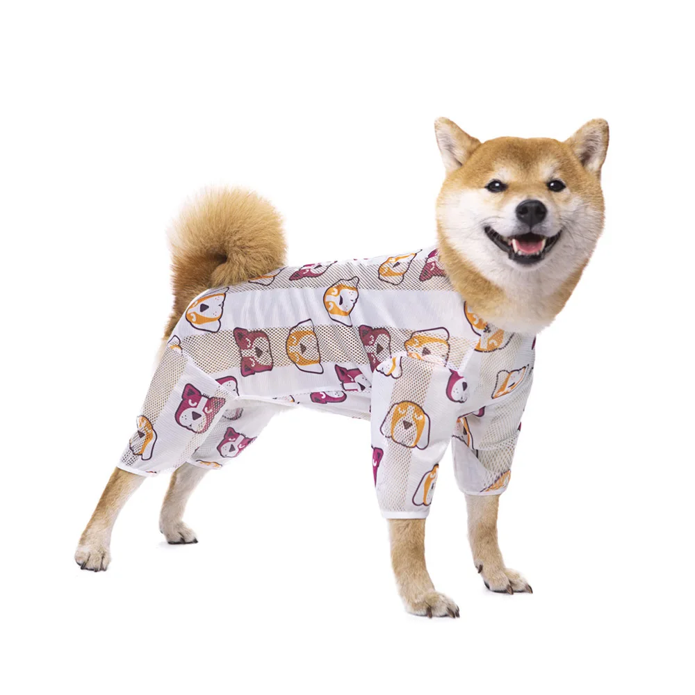Traje ligero de recuperación quirúrgica para perros medianos y grandes, camisetas de camuflaje de secado rápido para perros, mono PJS - imagen 3