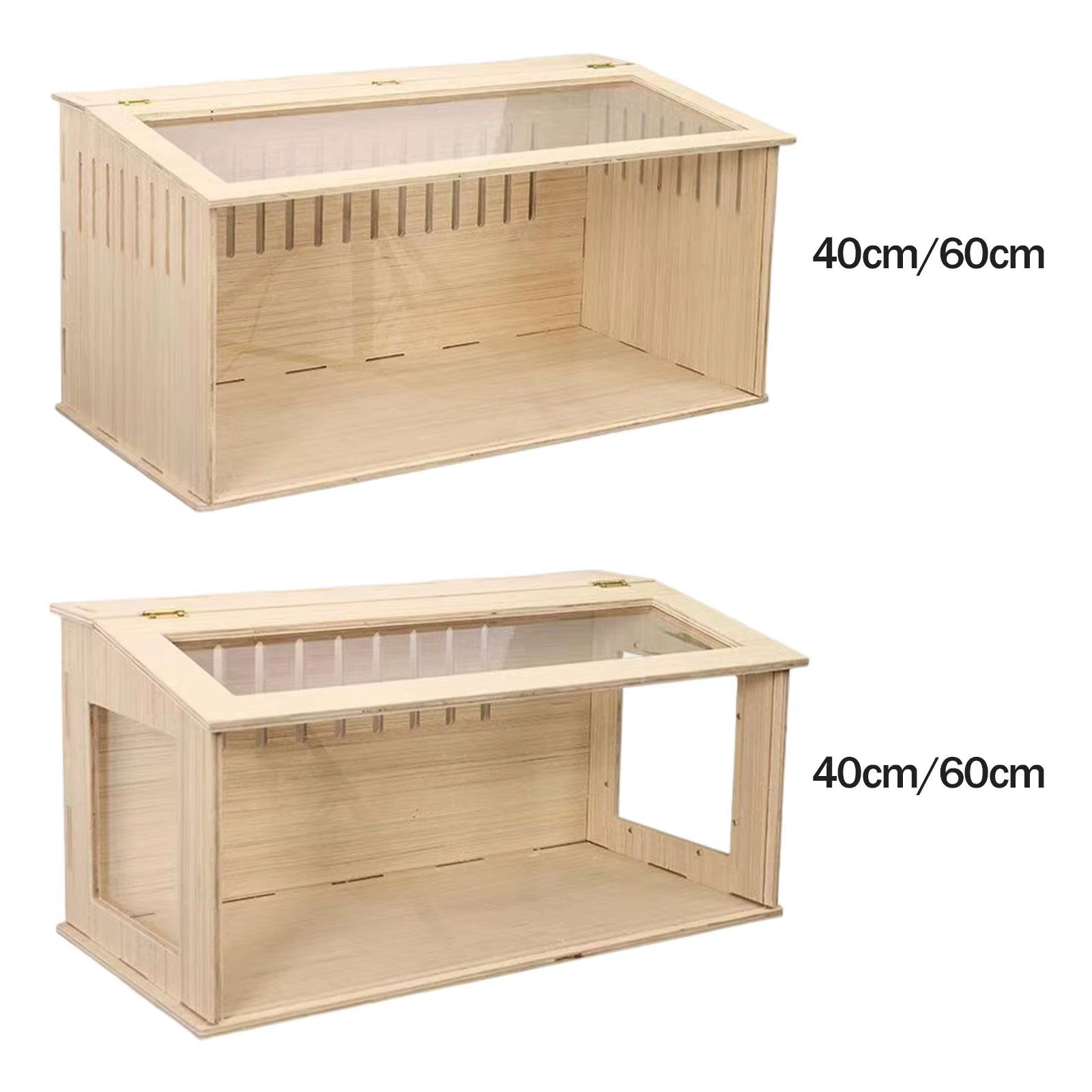Jaula de madera para hámsters y cobayas con techo abrible - imagen 3
