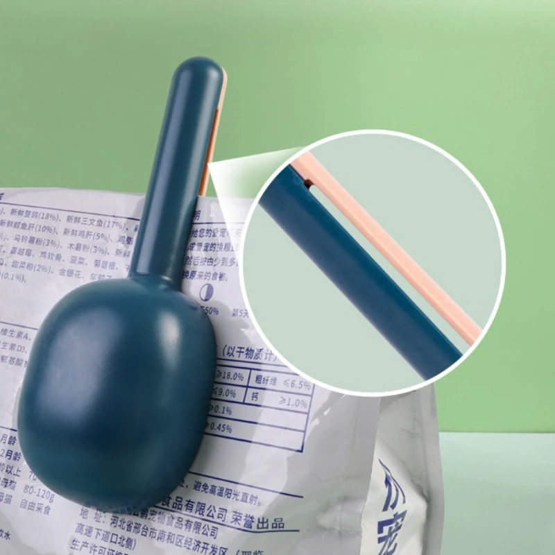 Cuchara de comida para perros, cuchara de alimentación multifuncional para mascotas con Clip de sellado, cuchara medidora dedicada para comida de gato de plástico de grado - imagen 4