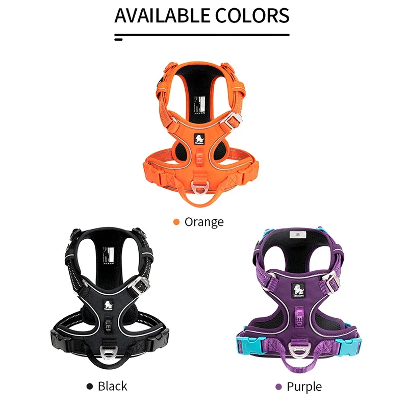 Winhyepet-Chaleco con arnés para perro, chaleco reflectante para mascotas, acolchado de entrenamiento de nailon ligero, servicio para perros, ropa protectora para medusas pequeñas y grandes - imagen 4