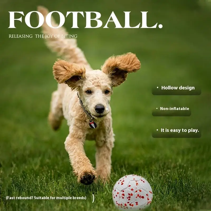 Juguete balón fútbol interactivo para perros resistente y elástico - imagen 4