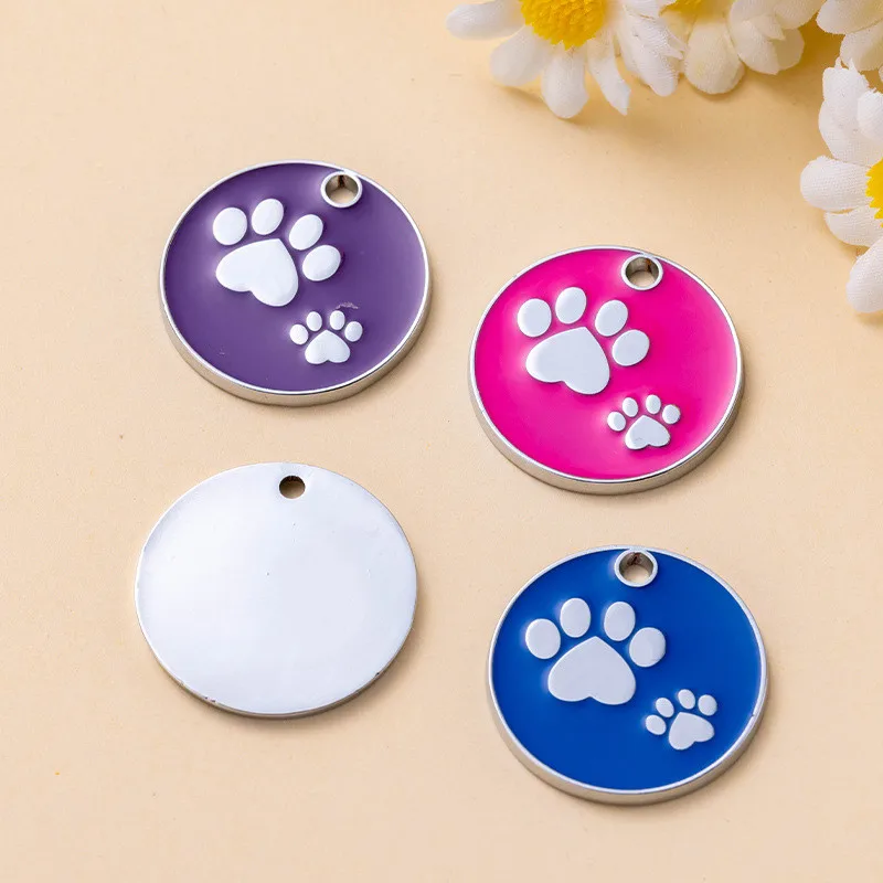 Etiqueta de identificación para perro y gato, colgante de pata personalizado grabado, accesorios para Collar con nombre de mascota, cachorro y gatito - imagen 3