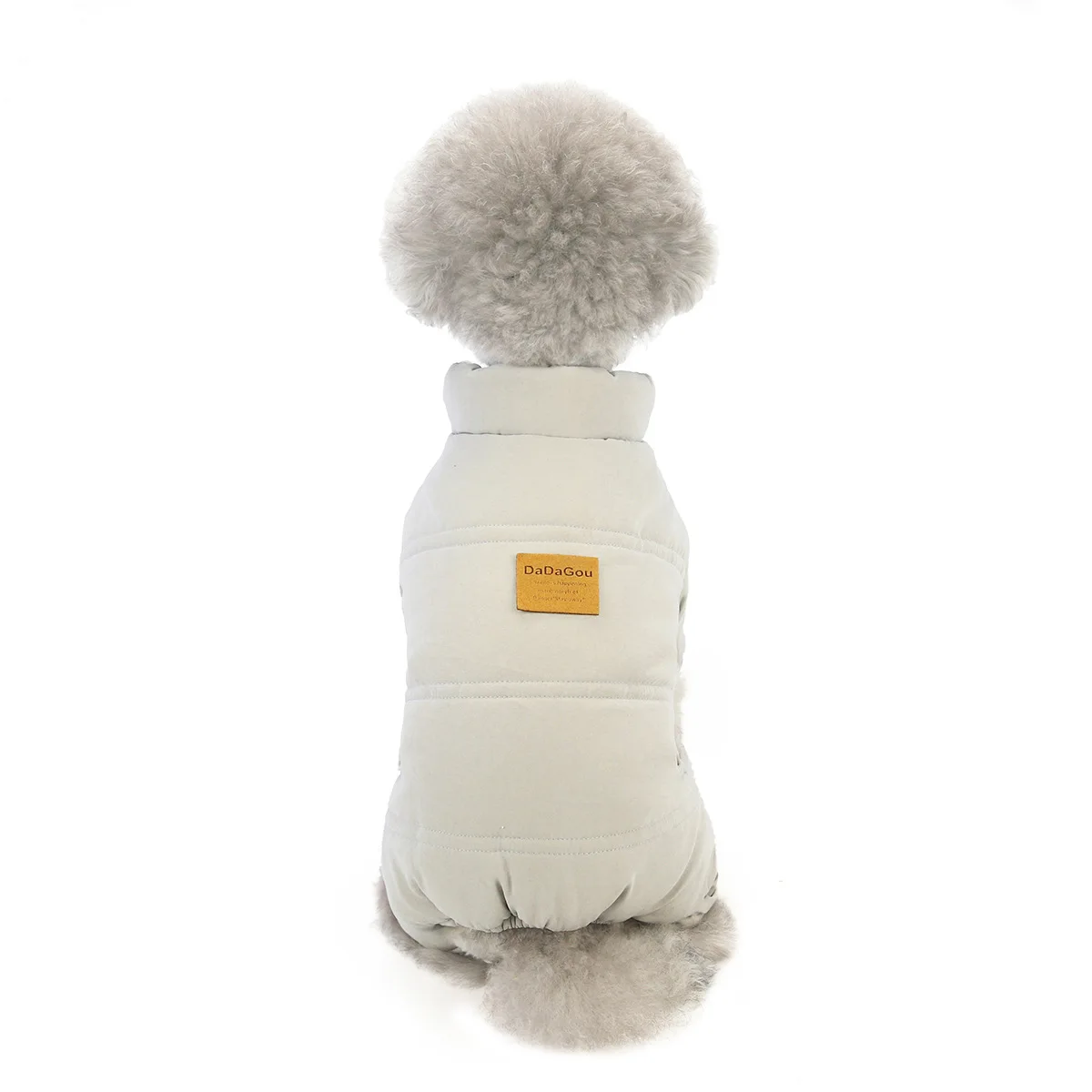 Abrigo de cuatro patas con cuello alto para mascotas, mono grueso de invierno, Parkas para perros de cuatro patas y cuatro patas, pijamas para perros, ropa para cachorros, ropa para mascotas - imagen 5