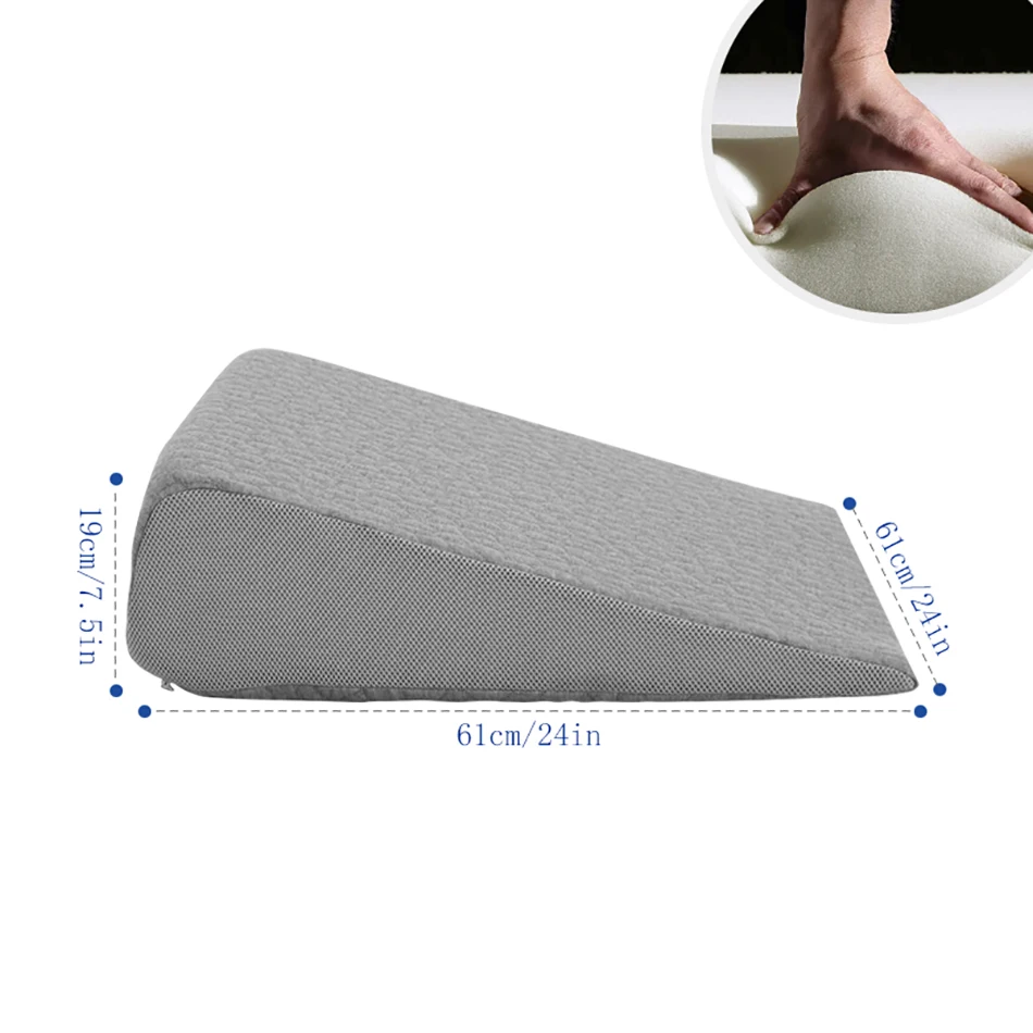 Almohada cuña ergonómica en tono neutro