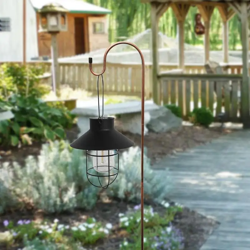 Gancho de pastor de 4 piezas, ganchos de Metal para Estaca de jardín, soporte para cesta de flores, colgador de linterna para comederos de aves, cestas, linternas de jardín - imagen 4