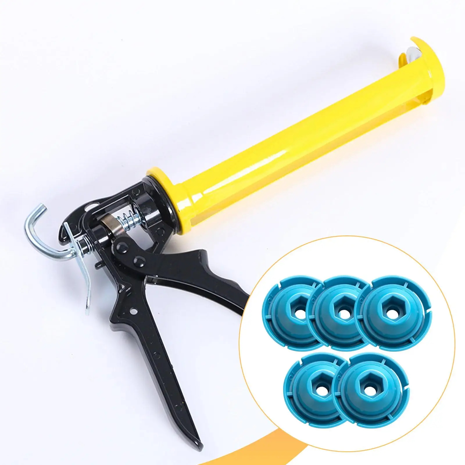 5 uds máquinas de calafateo placa de empuje portátil 5 cm de diámetro pieza de reparación profesional fácil instalación accesorios resistentes azul - imagen 2