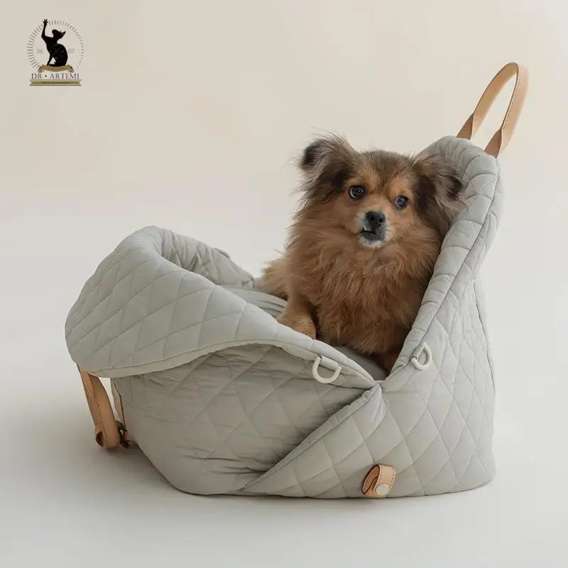 Bolsas de transporte para mascotas con estampado de logotipo, mochila Simple de doble uso para llevar en el hombro - imagen 4