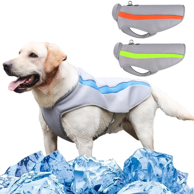 Chaleco refrescante para perros, ropa transpirable de verano para mascotas para perros medianos y grandes, ropa refrescante para Bulldog Francés, chaqueta fresca de Labrador - imagen 2
