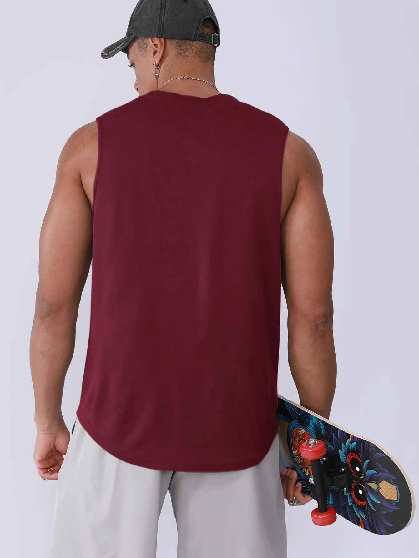 Camiseta sin mangas de verano para hombre de tamaño estándar: camiseta sin mangas de moda, ropa deportiva informal, ligera y transpirable - imagen 5