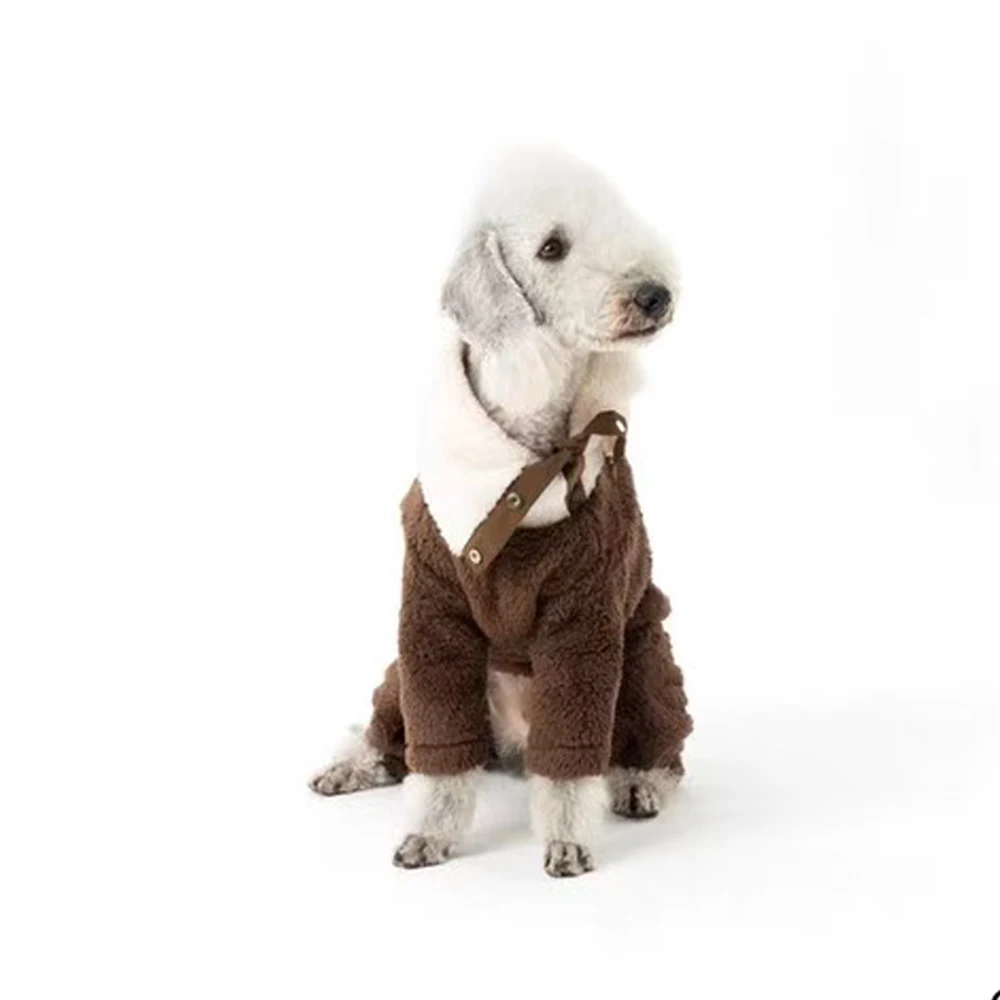 Ropa invierno cuello alto para perros pequeños, medianos y Bedlington