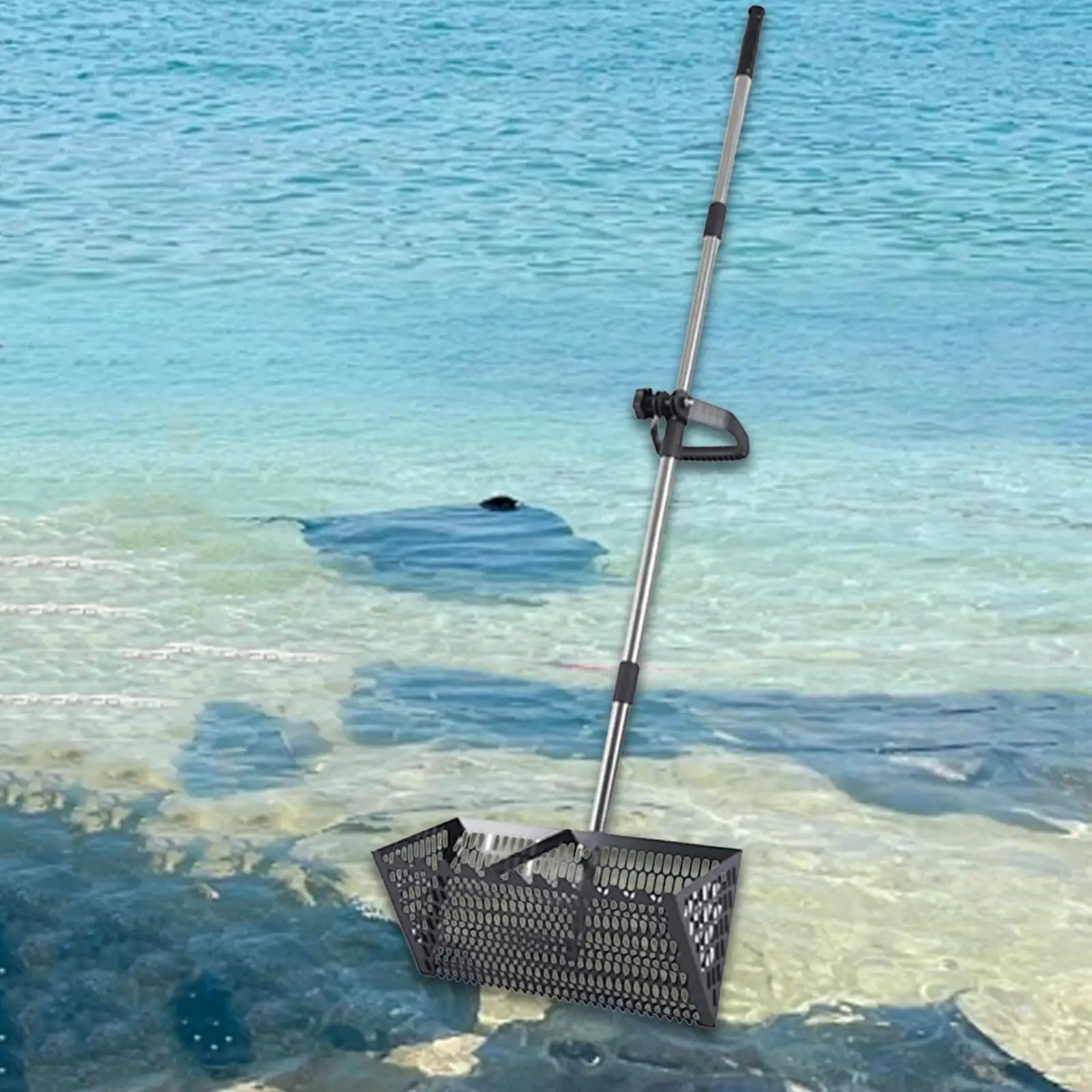Extendable Cat Litter Scoop Sand Rake Lightweight Sifting Telescopic Handle Beach Sifter Extendable Cat Litter Scoop Sand Rake Lightweight Sifting Telescopic Handle Beach Sifter