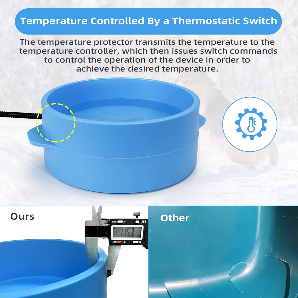 Cuenco para mascotas con calefacción automática de temperatura constante, calentador de agua y alimentos 2 en 1 para gatos, perros, cuenco para mantener el calor en invierno - imagen 2