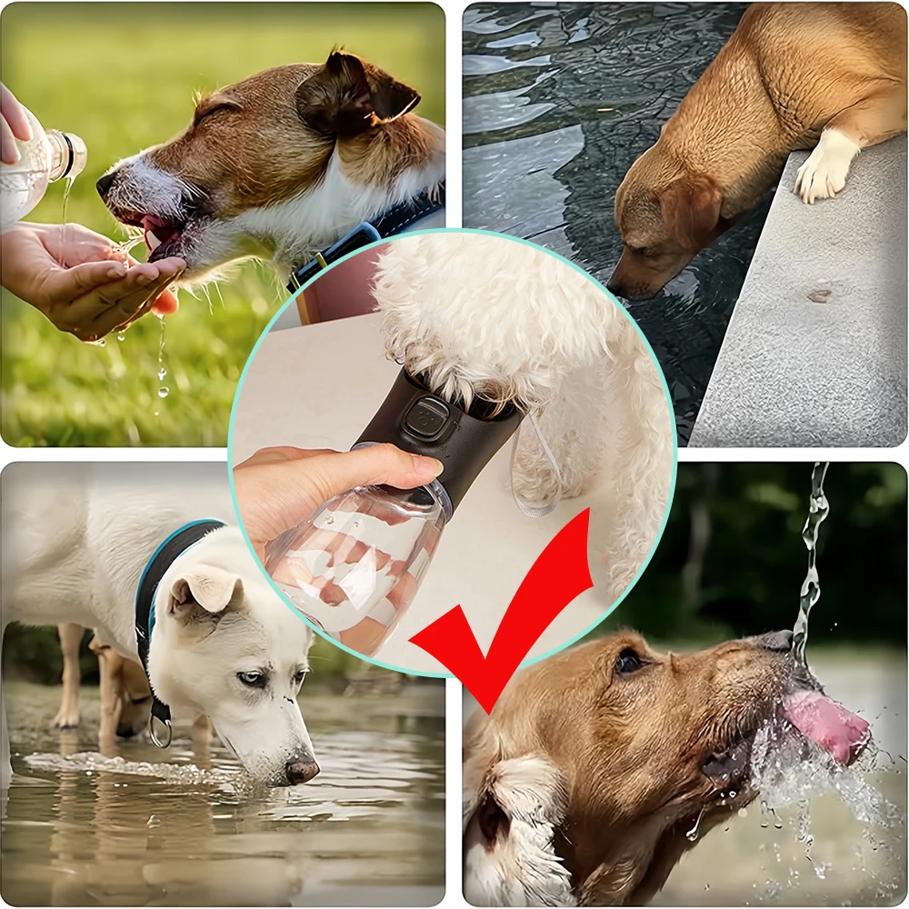 Botella portátil agua para perros pequeños y grandes sin fugas viaje - imagen 5