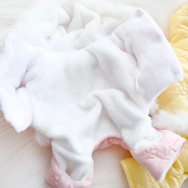 Ropa de algodón para perros, abrigo acolchado de invierno para perros, traje para la nieve, mono con capucha para perros pequeños, trajes para gatos, traje para perros - imagen 4
