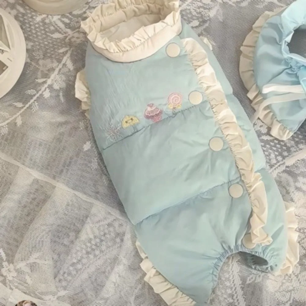 Traje de otoño e invierno para mascotas, paquete de cuatro patas, mono para el vientre, abrigo para perros pequeños, pantalones de cuatro patas para mascotas, ropa para cachorros