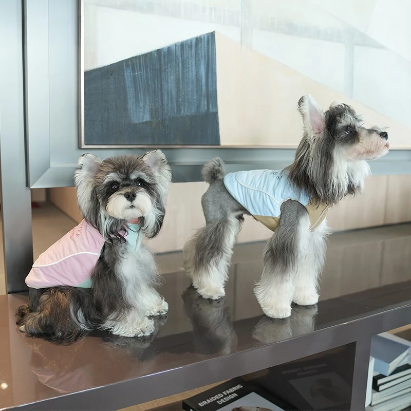 Abrigo de cuello alto para otoño/invierno para mascotas, camiseta sin mangas de dos piernas para perros pequeños, ropa para perros pequeños, ropa para cachorros - imagen 2