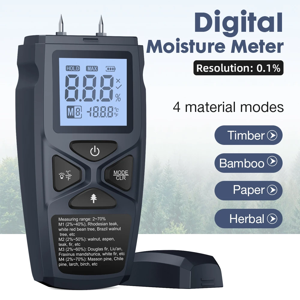 Medidor de humedad digital LCD para casa – Ideal gatos y perros - imagen 4