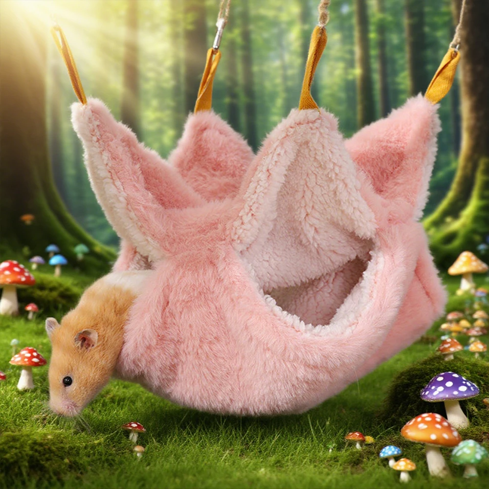 Hamaca acogedora para mascotas, cama colgante suave y cálida para dormir, nido de lana para mascotas, Animal PEQUEÑO, pájaro, hámster, ardilla, jaula de felpa, accesorio, 1 ud. - imagen 2