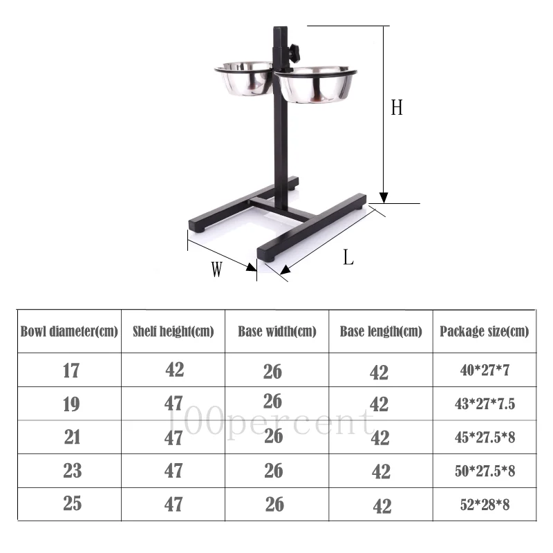 Cuencos ajustables para mascotas, cuencos dobles con soporte elevado, acero inoxidable, bebederos de comida, accesorios para cachorros de agua - imagen 3
