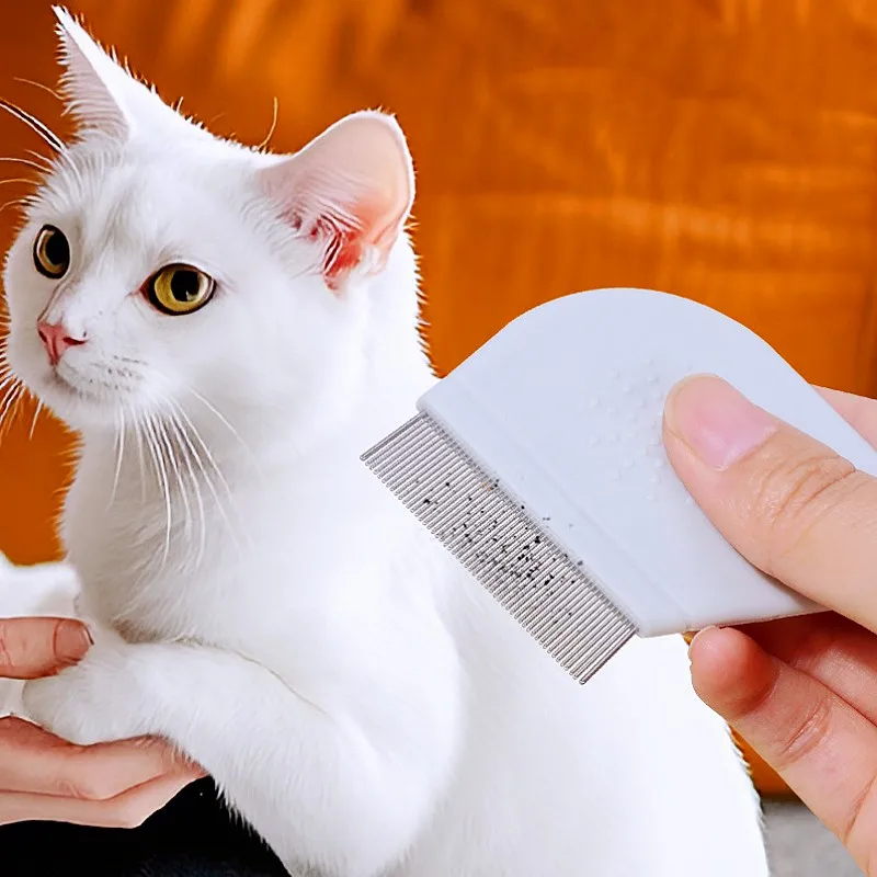 Peine para perros, Mini cepillo para perros, peines de dientes densos para limpieza del cabello de perros, peine para gatos, cuidado de perros, depilación de cabeza pequeña, suministros para mascotas - imagen 2