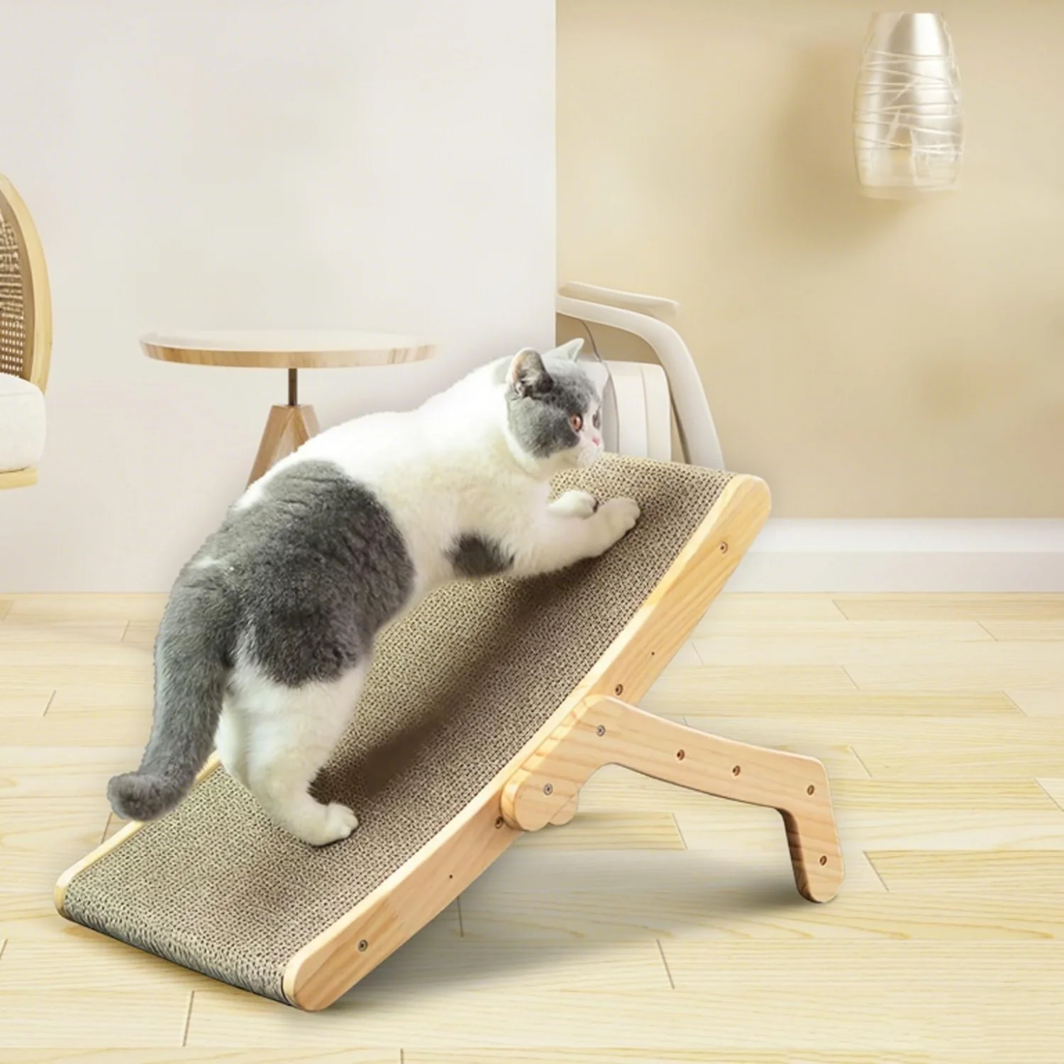 Rascador 5 en 1 para gatos con torre, túnel y cama reversible - imagen 5