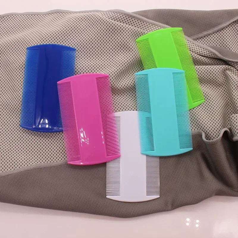 Peine para piojos con cabeza de doble cara, cabeza de diente fino, piojos, pulgas, elimina peines para el cabello, eliminación de caspa, herramientas de estilismo multicolores, herramientas para el cabello - imagen 2