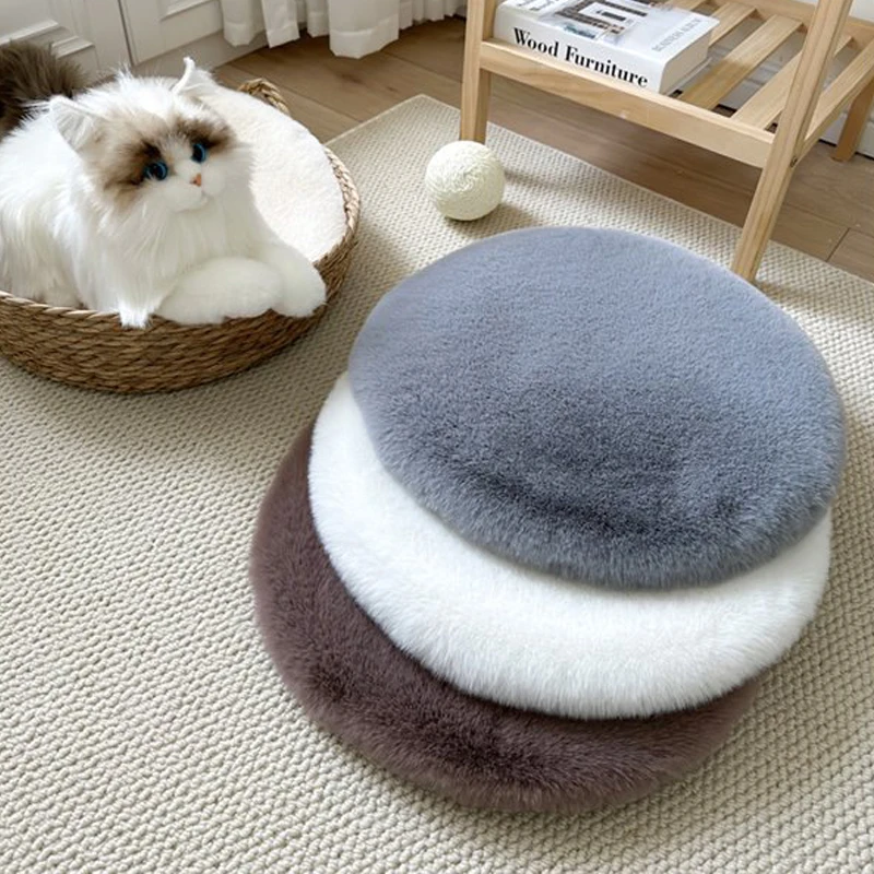 Cama redonda para gatos de 40/50/60cm, cama para dormir cálida para invierno, cama suave y cómoda para mascotas, accesorios para perros pequeños y medianos - imagen 4