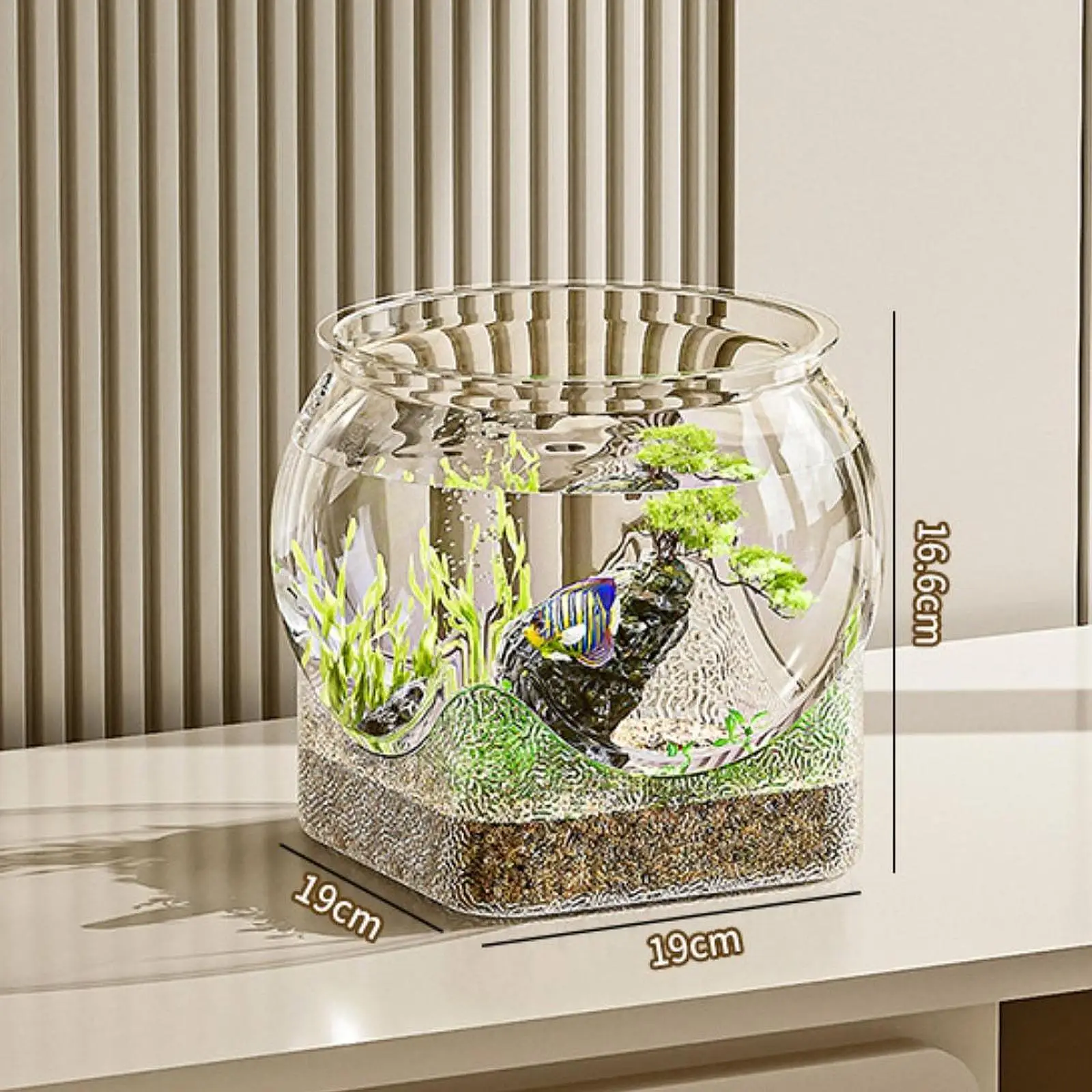 Fish Bowl Fish Tank Transparent Aquarium Bowl Gifts for Home Decor Turtle Viewing Tank