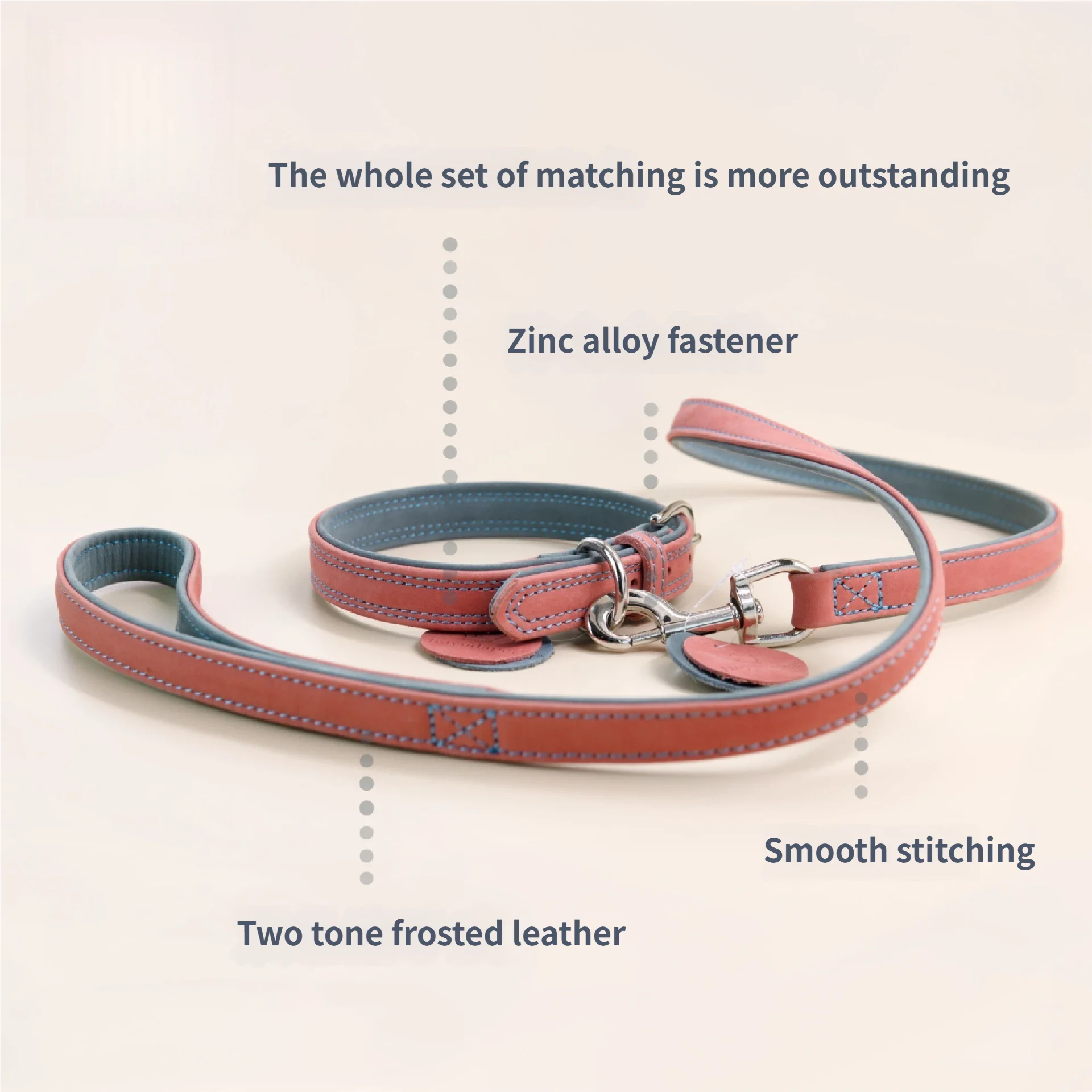 Correa convertible para perro con doble Clips, correa multifuncional hecha a mano auténtica y resistente para caminar y entrenar de cuero real para perros - imagen 2