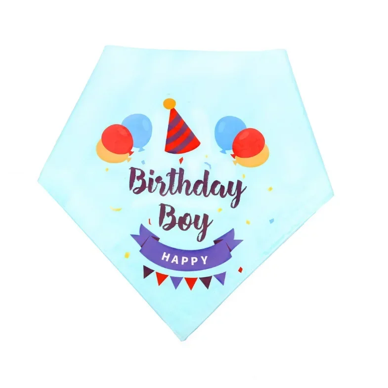 Toalla de Saliva de cumpleaños para mascotas, accesorios de toalla triangular bonitos para perros y gatos, accesorios para bufandas, babero