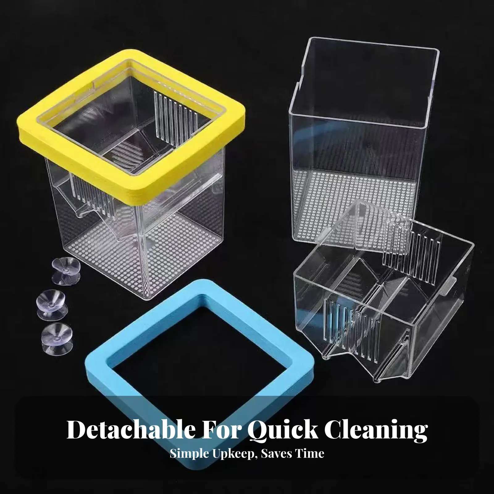 Contenedor de cría para guppys – Caja flotante con malla doble - imagen 2