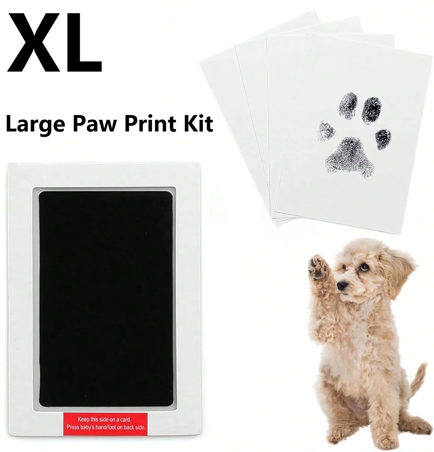 Paw Print Kit - Perfect For Preserving Your Dog's Footprints, Inkless Pet Paw Print Pad, Ideal For Newborn Baby Handprint And Fo - imagen 4