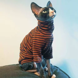 Jersey de algodón para gato Sphynx – Abrigo primaveral suave