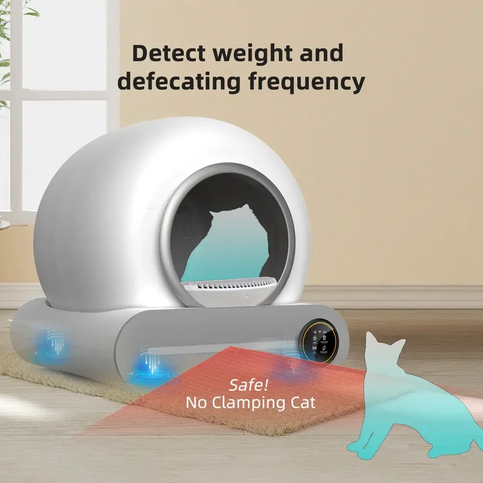 Tonepie-caja de arena inteligente automática para gatos, bandeja de arena para mascotas, desodorizador iónico, autolimpieza, Control por aplicación, 65L - imagen 4