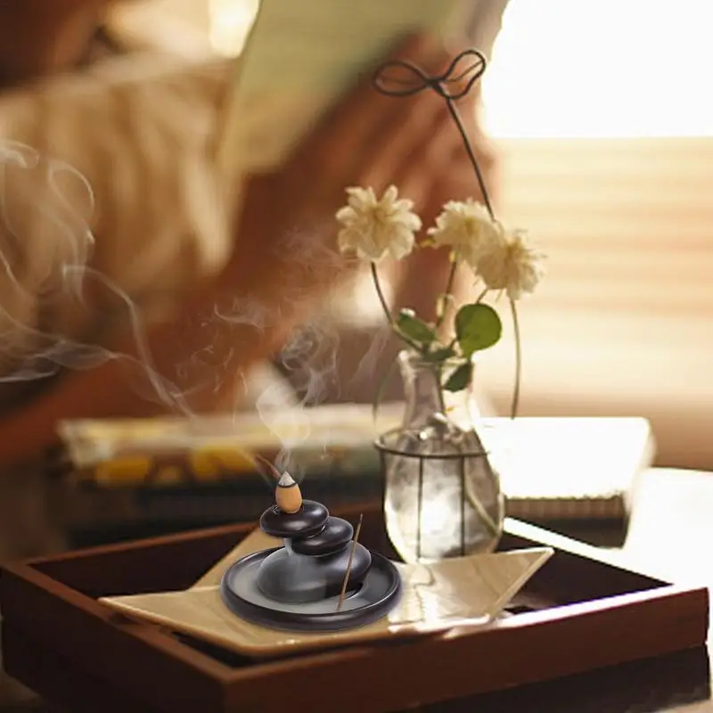 Soporte para quemador de incienso, soporte de porcelana tradicional y elegante para aromaterap, cascada, reflujo de humo - imagen 2