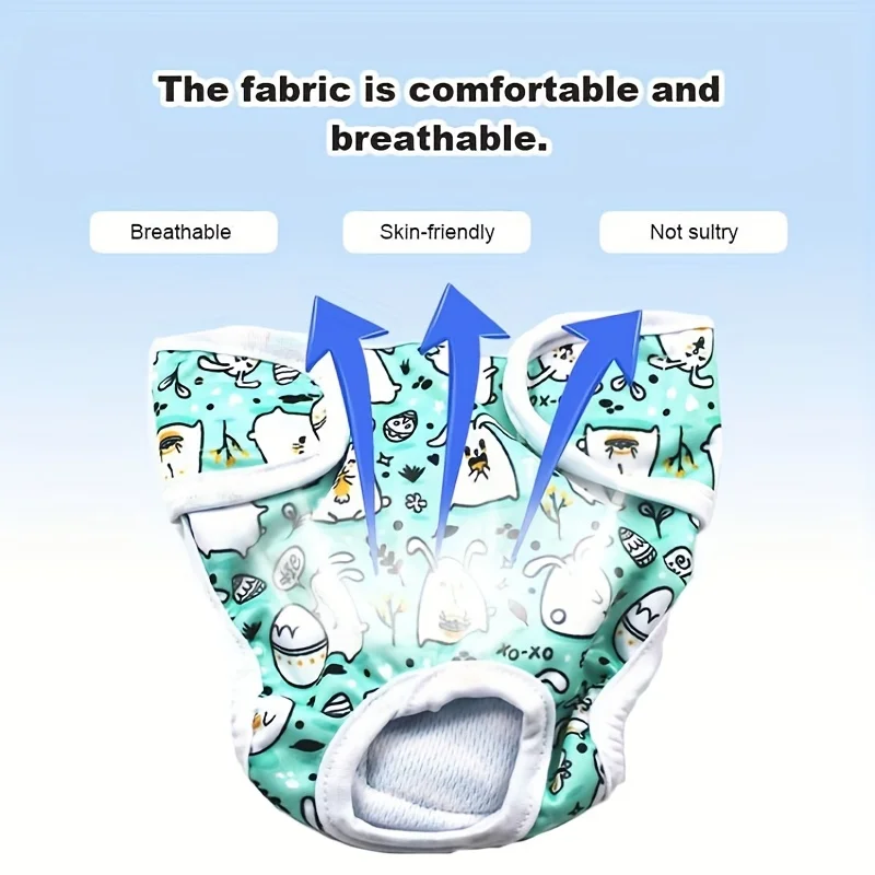 Pañales para perros masculinos lavables lindos para perros femeninos, pañales para perros masculinos reutilizables de alta absorción a prueba de fugas, pantalones fisiológicos para perros en 6 colores - imagen 5