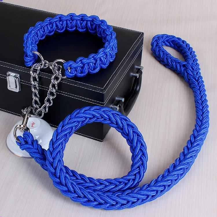 High Quality Strong Rope Dog Training Collar Lead Nylon Knit Traction Rope Leash Dog Pet Walking P Chain Multicolor For Big Dog - imagen 2