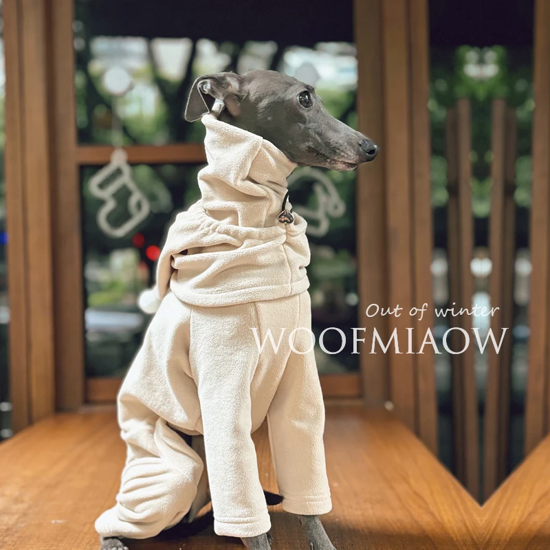 Ropa suave de invierno para perros, disfraces de galgo con sombrero, ropa cálida para perros, abrigo Whippet, mono de galgo italiano - imagen 2