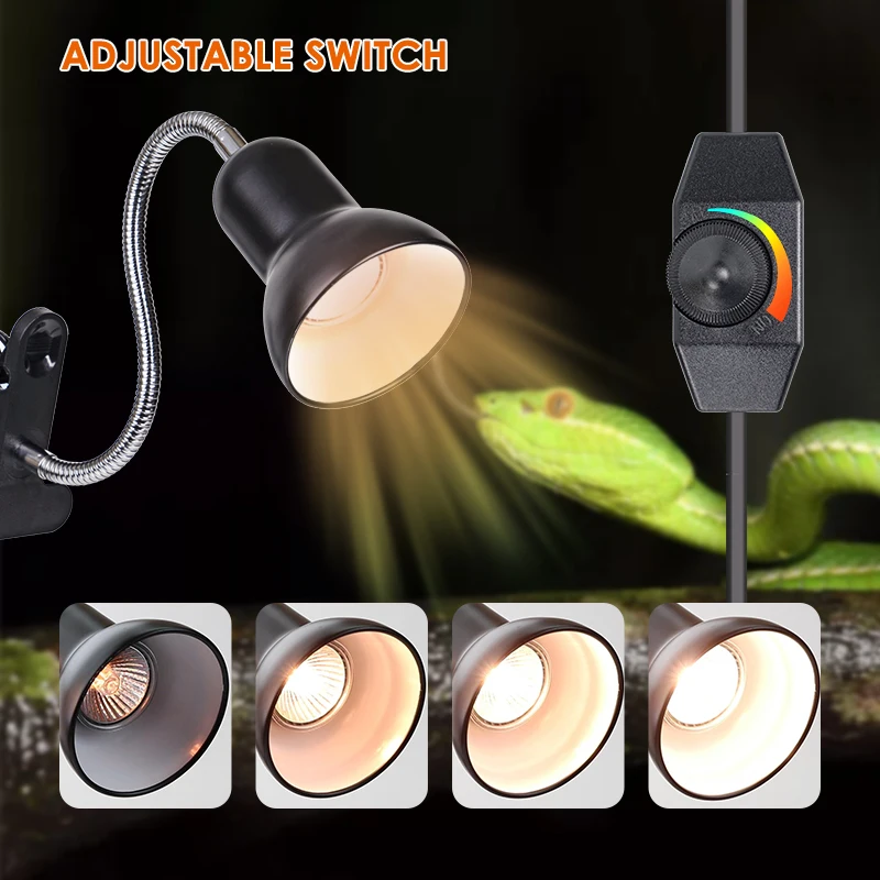 Soporte de lámpara de calefacción para Reptiles E27, bombilla de tanque, lámpara de tortuga de calefacción de cerámica, luz de lagarto, Clip de luz de calefacción para hábitat, soporte de lámpara para mascotas - imagen 4