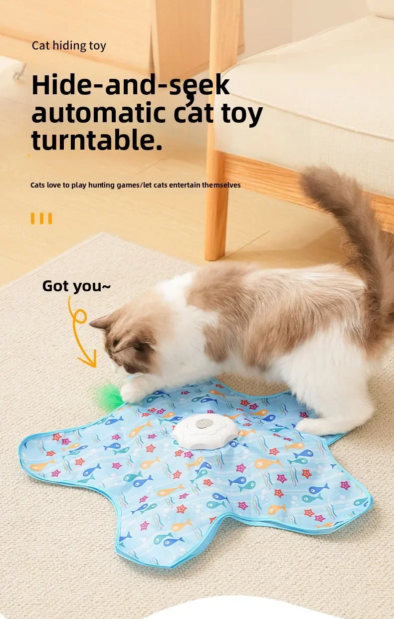 Juguete automático para gatos con plumas
