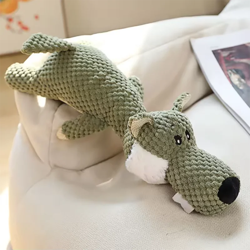 1/3 Uds. Juguete grande para perros, juguete de peluche con sonido resistente a mordeduras, León, Lobo, elefante, juguete para mascotas de dibujos animados, juguete para perros pequeños y medianos - imagen 2