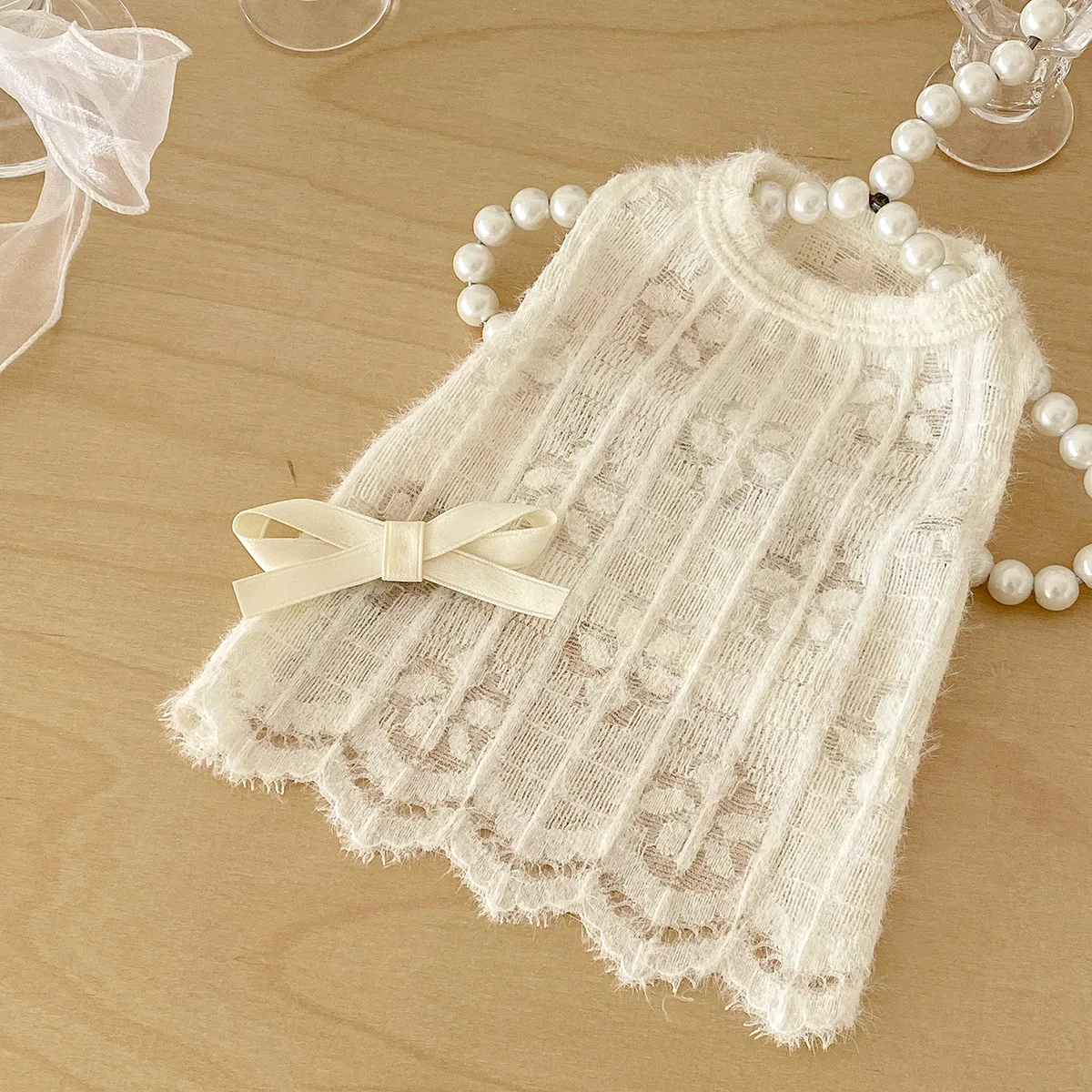 Conjunto falda floral princesa y top fino para perros pequeños y gatos - imagen 5