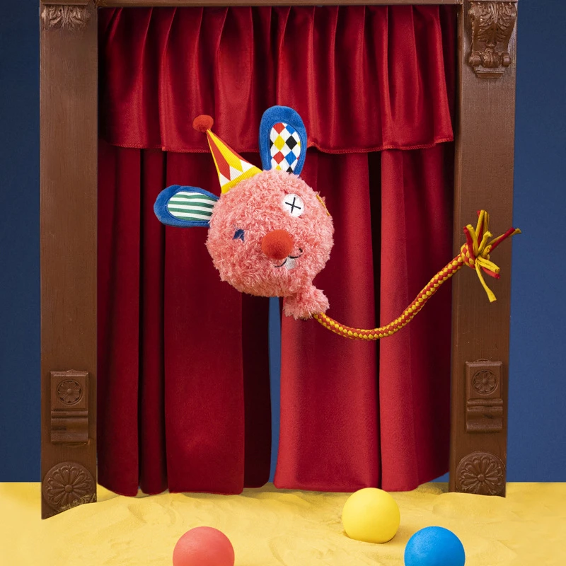 Juguetes de circo para mascotas, juguetes de sonido de perro payaso, lindo conejo resistente a las mordeduras, juguete interactivo para mascotas, accesorios para cachorros Bichon para perros pequeños - imagen 3