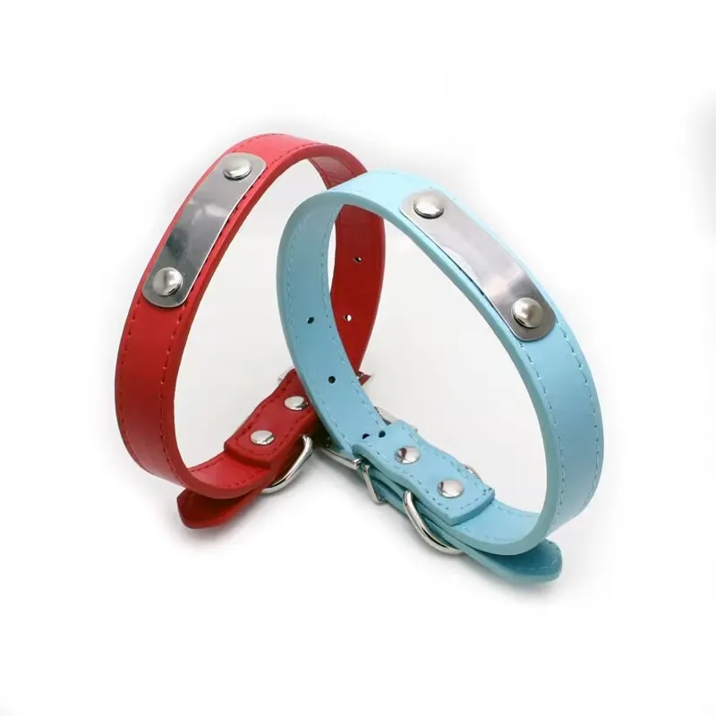 Collar de cuero con grabado gratis para perro, etiquetas con nombre, Collar personalizado para mascota, nombre, teléfono, Collar con etiqueta para perro, Collar para mascota de tamaño ajustable - imagen 4