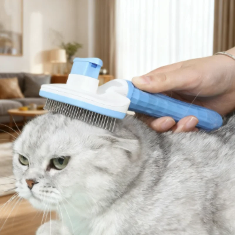 Venta al por mayor, cepillo autolimpiante para perros y gatos, peine para gatos, herramienta de aseo para quitar el pelo para perros y gatos, peine desacoplador, accesorios para mascotas - imagen 3